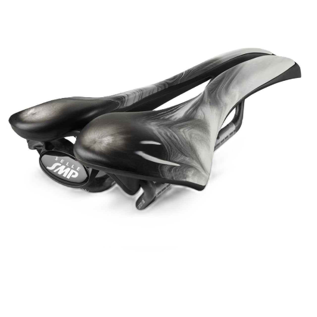 Selle SMP EVO 20C Carbon Rail Bike Saddle Lightweight Liquid Stone Black/White