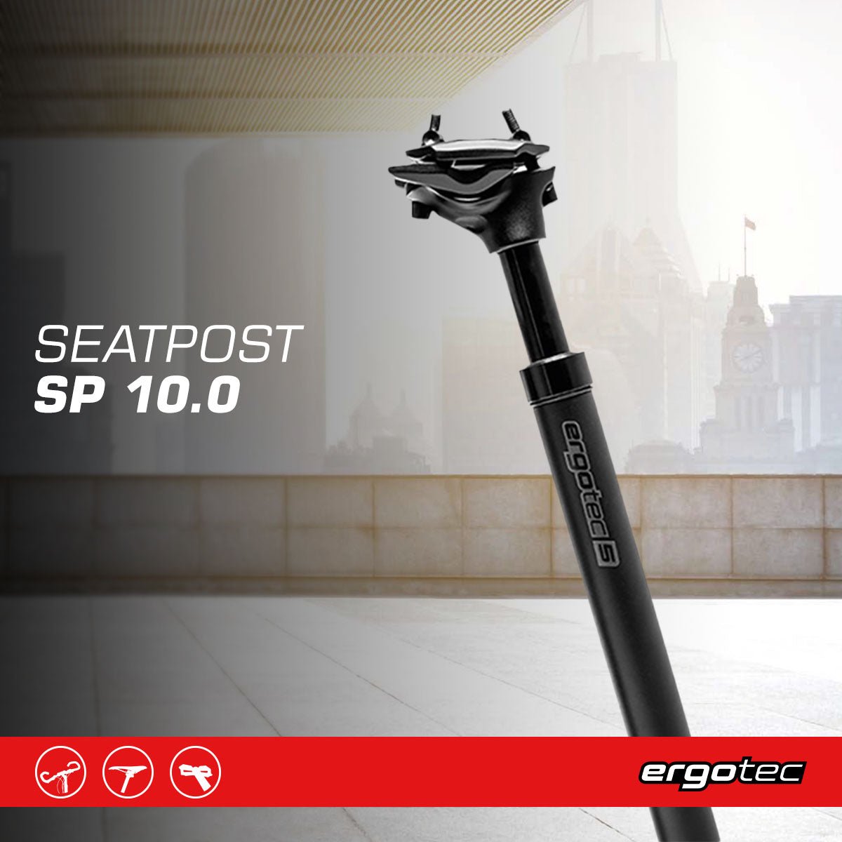 Ergotec - SP-10.0 -Bicycle Suspension Seat Post 27.2 x 350