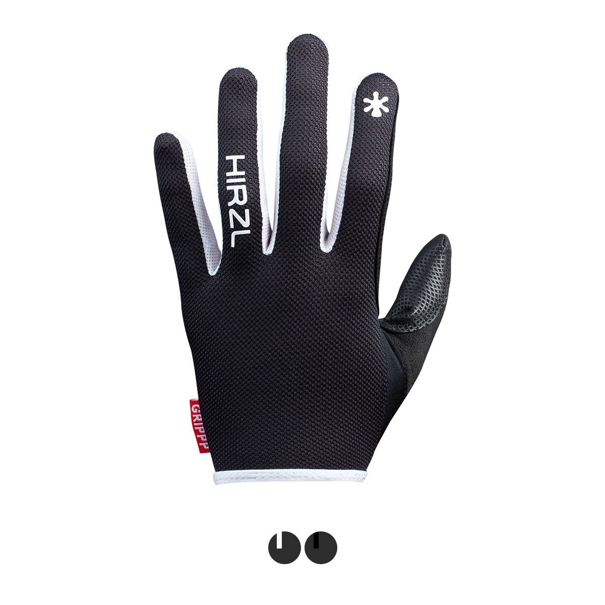 HIRZL - GRIPPP LIGHT FF -Full Finger MTB Bike Gloves Black/White