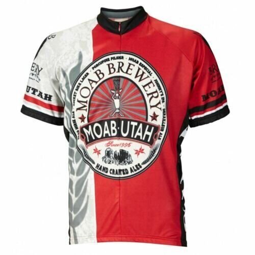 Moab Brewery Hoppy beer Men's Cycling Jersey  Full Zip Short Sleeve