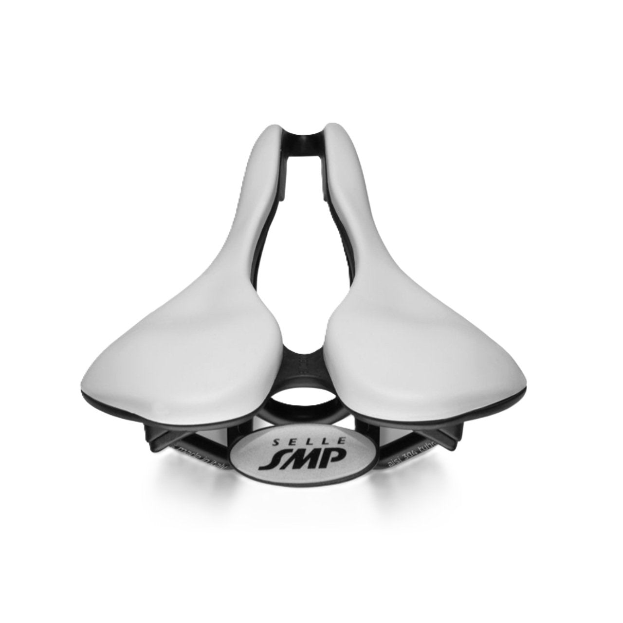 Selle SMP EVO 30C Carbon Bike Saddle - Steel Rails, White, Road/MTB/Triathlon