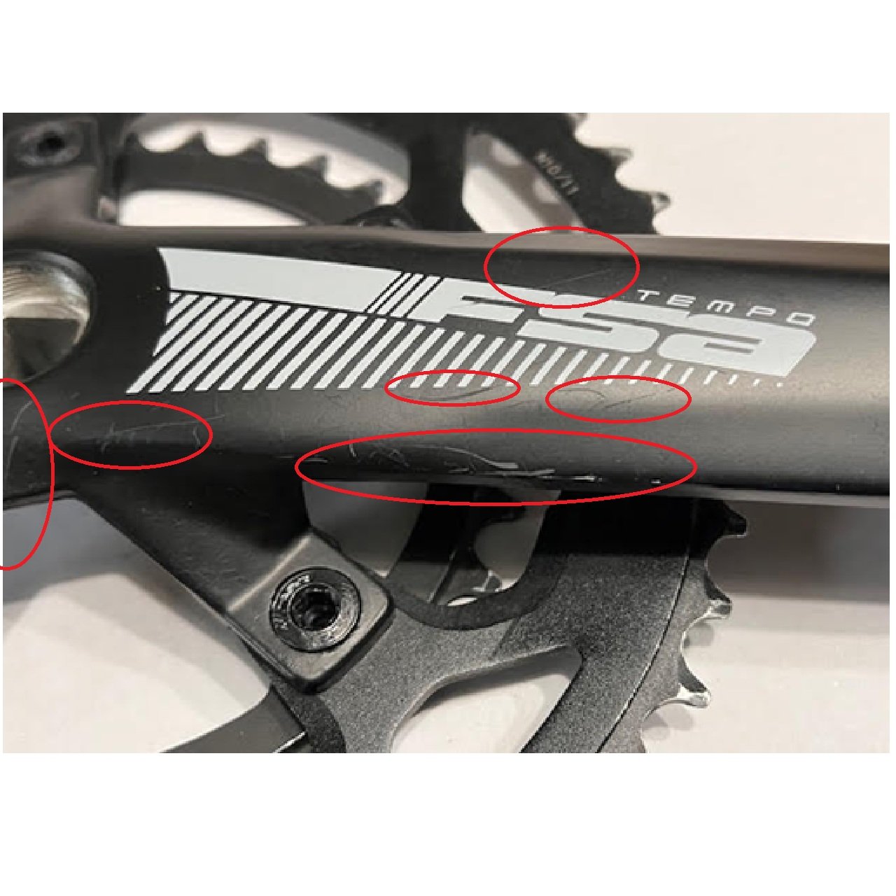 FSA Tempo Double Crankset JIS Spindle 50/34 tooth 172.5-BM1 (used)