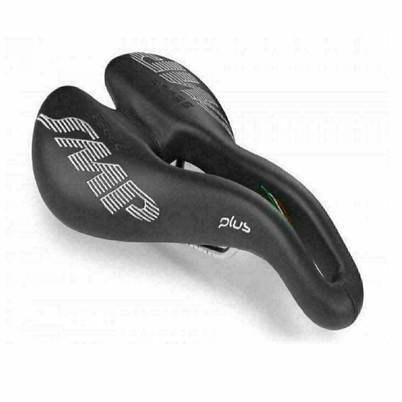 Selle SMP Plus Bike Saddle MTB or Road Bike Seat Black Leather