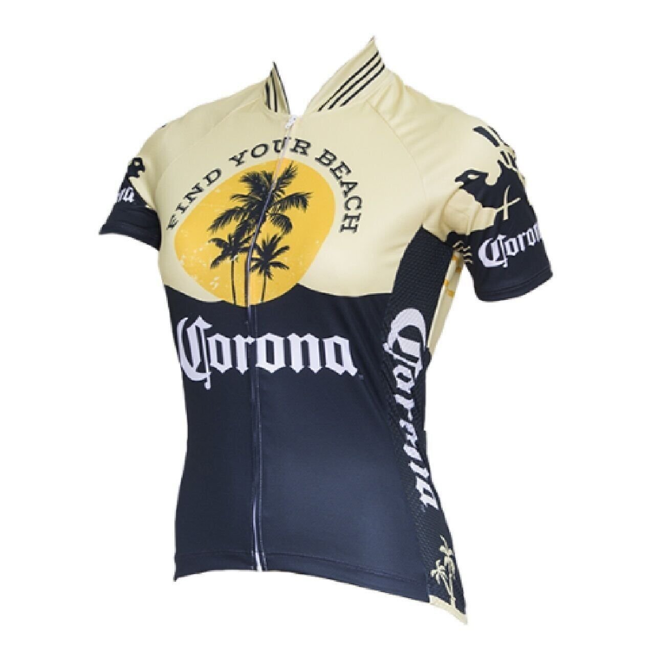Retro Vintage Corona Cycling Jersey Look, Women's XL, full zip short sleeve