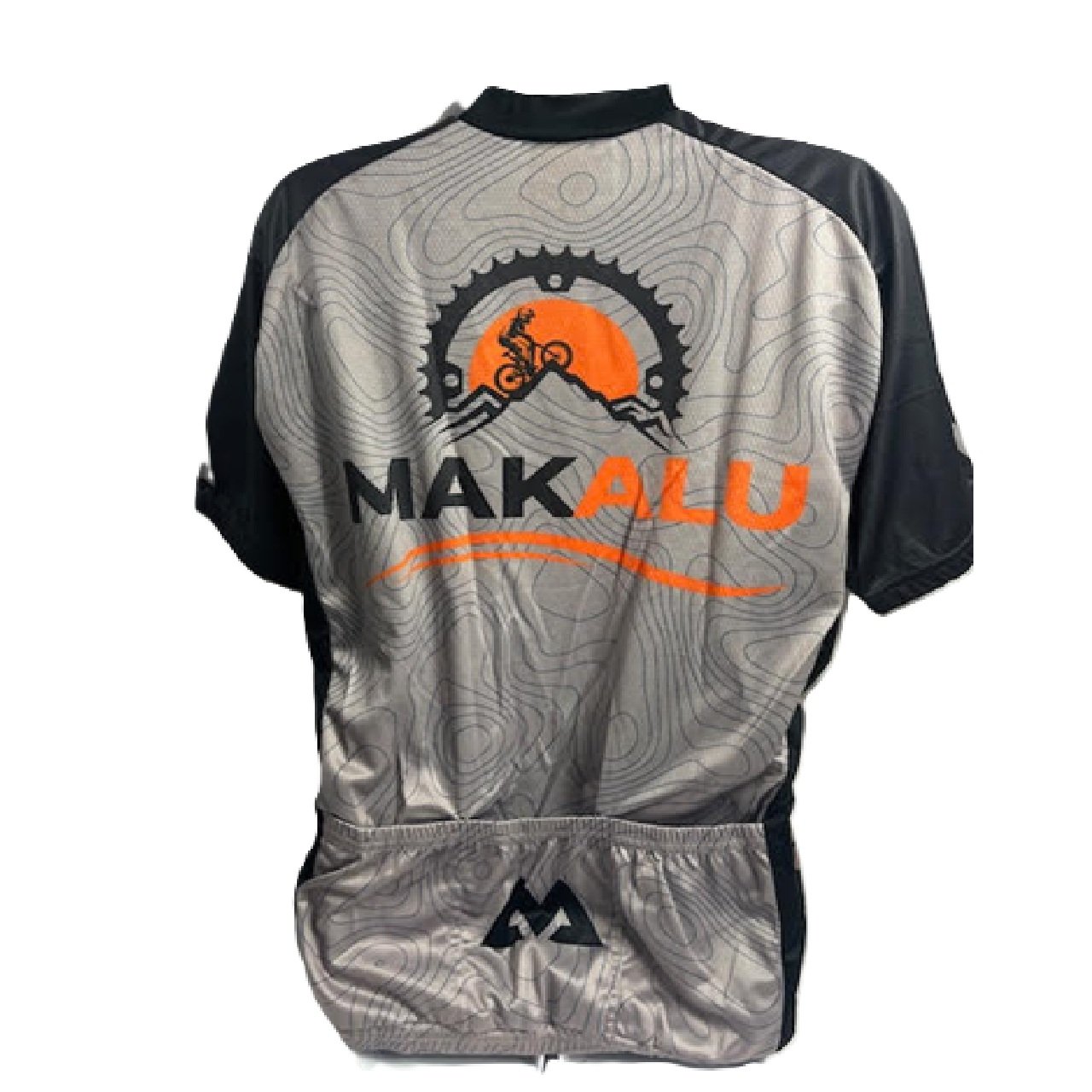 Makalu Topography full zip Cycling Jersey Large -Gray