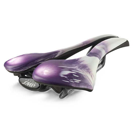 Selle SMP EVO 30C Carbon Rail Bike Saddle Lightweight Liquid Stone Purple/White