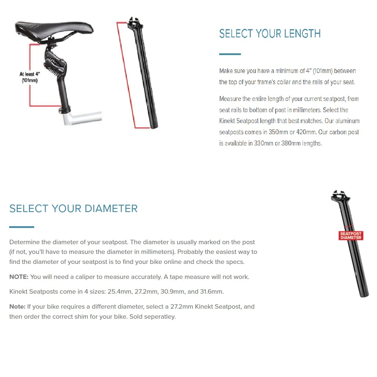 Kinekt XR Active Suspension Seatpost – Green- Smooth Ride Upgrade for Road, Gravel & E-Bikes