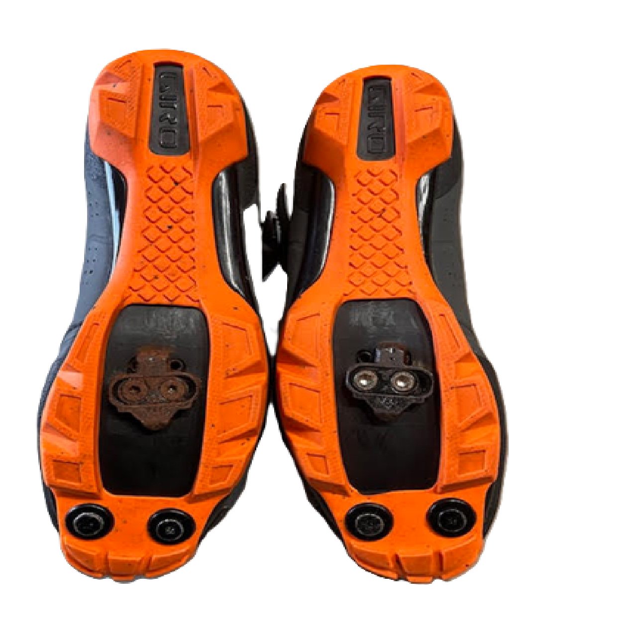 Giro Privateer R Cycling Shoes MTB 42 Men's US 9  Dark Shadow Flame Orange