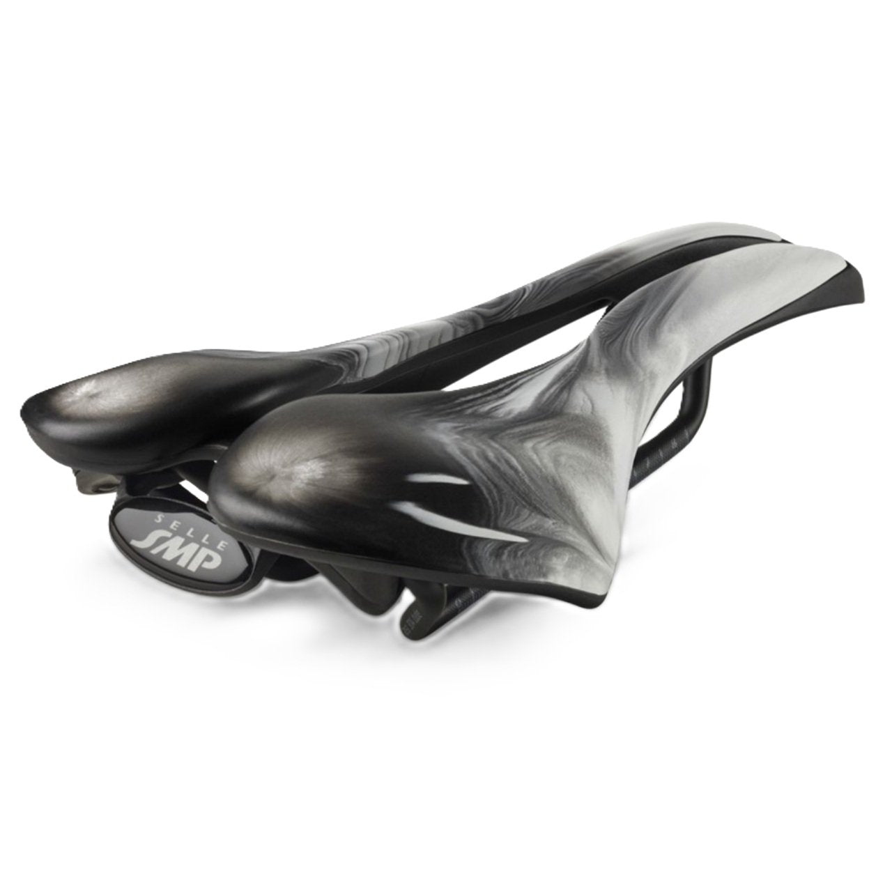 Selle SMP EVO 30C  Bike Saddle - Steel Rails, Liquid Stone White/Black
