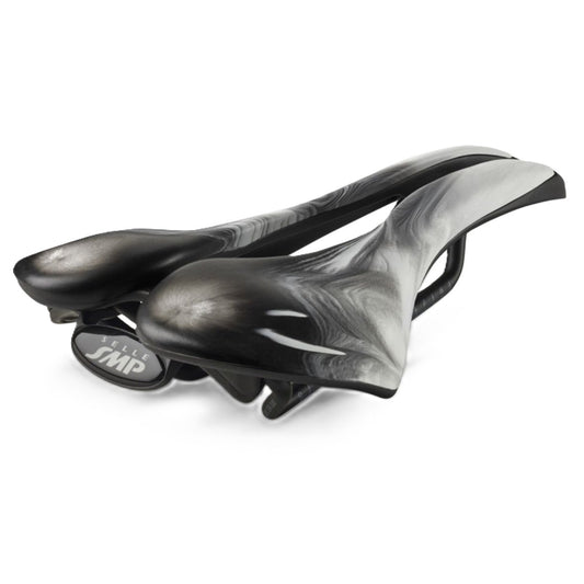 Selle SMP EVO 30C  Bike Saddle - Steel Rails, Liquid Stone White/Black