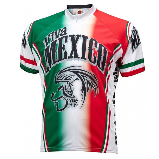 Viva Mexico Short sleeve Full zip men's cycling jersey