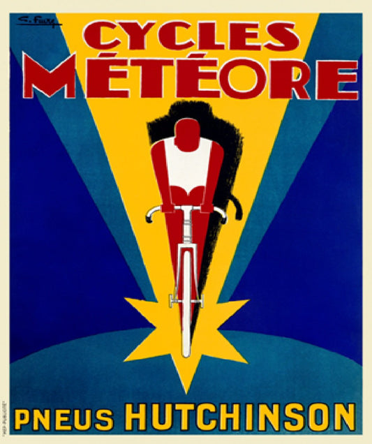 Cycles Meteore Hutchinson Vintage Bicycling Art Reproduction Poster