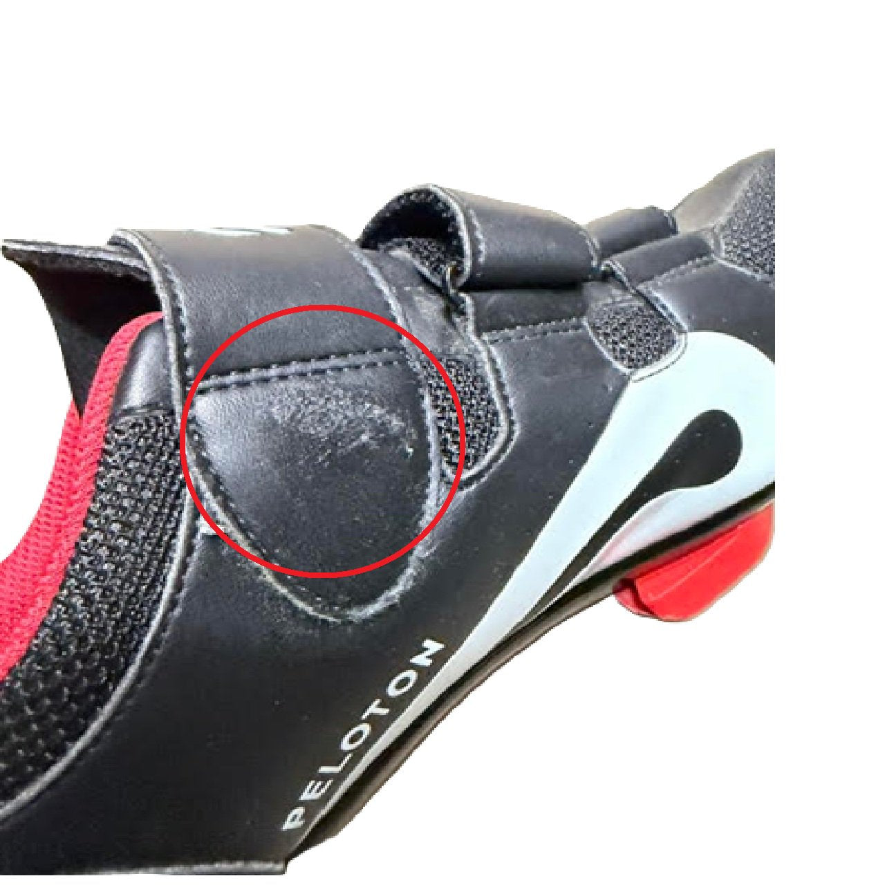 Peloton Indoor Cycling Shoes EU 41 (US 8M/10W) 3-Bolt Look Delta with Red Cleats - Black bm1