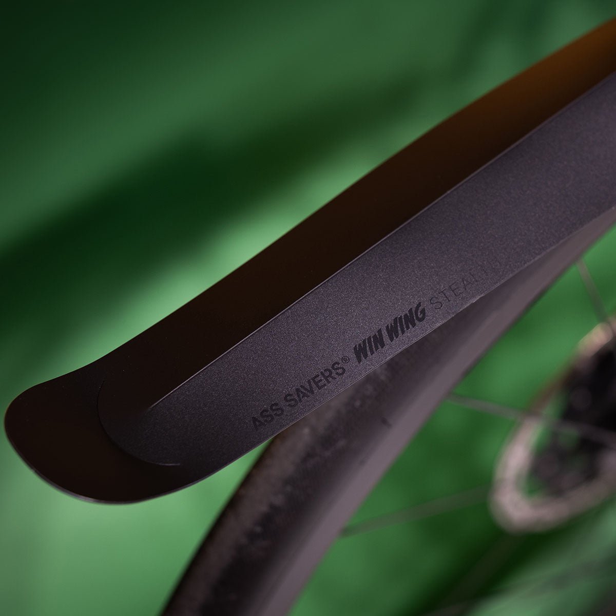 Ass Savers Win Wing 2 Road Rear Mudguard w/ Black Wishbone-Black Dots