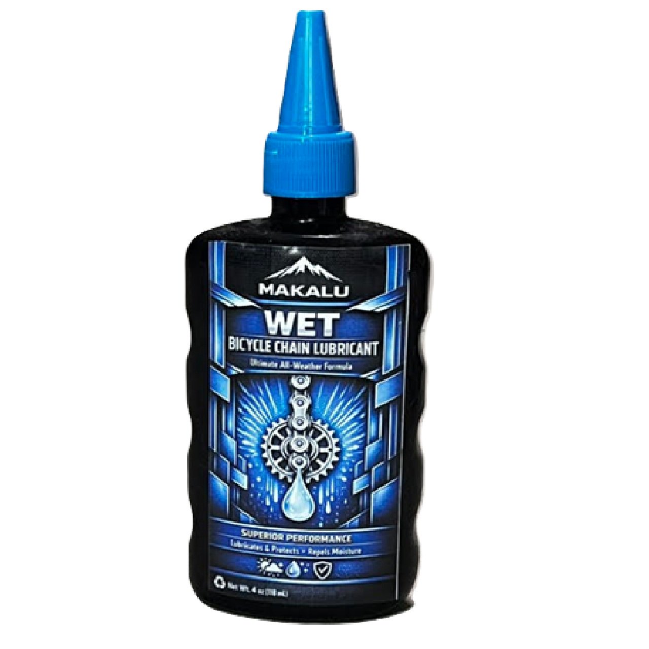 Makalu Wet Long Lasting Bicycle Chain Lubricant 4oz (2 Pack)