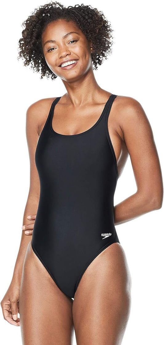 Speedo Standard Swimsuit One Piece Prolt Super Pro Solid Adult, Black, 26