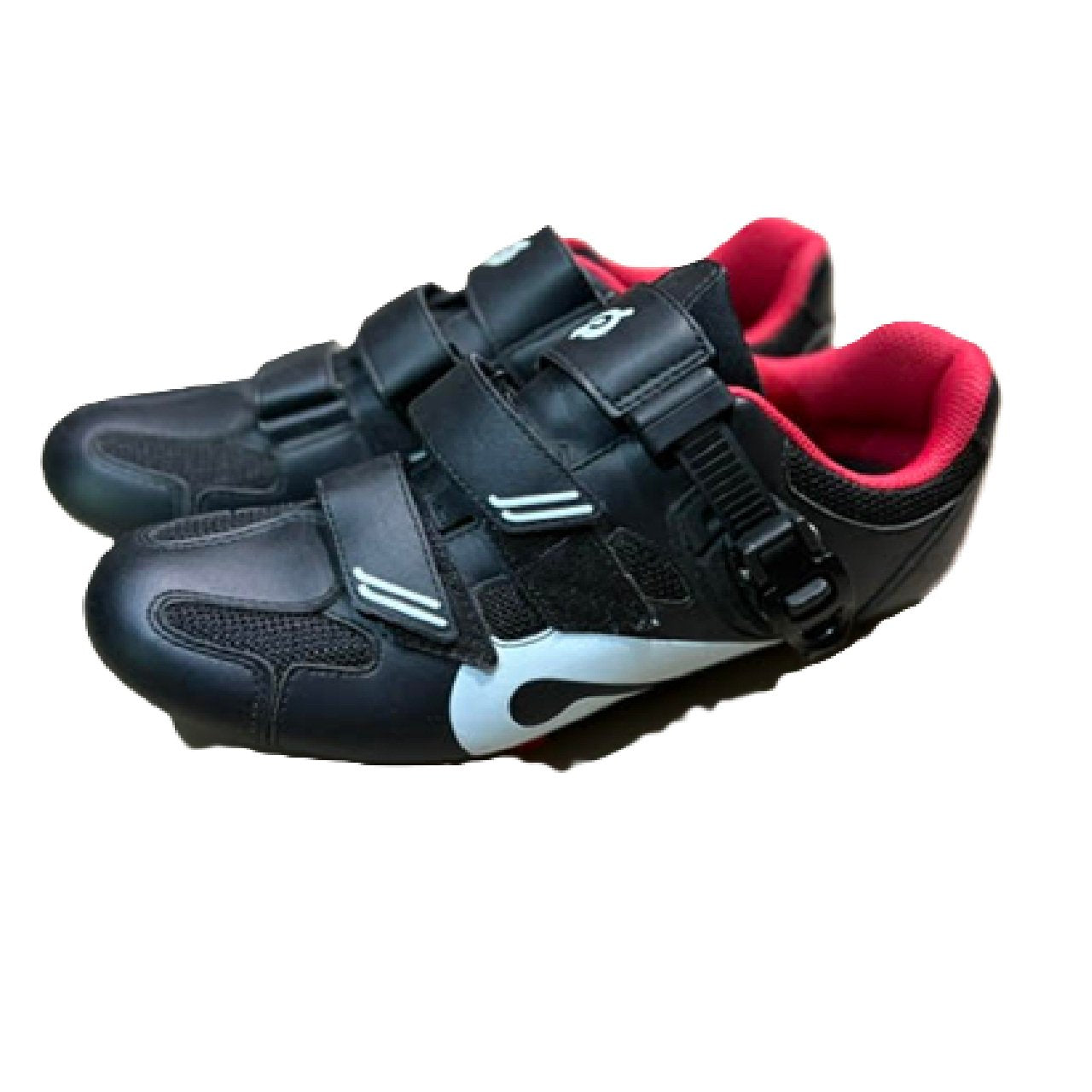 Peloton Indoor Cycling Shoes EU 41 (US 8M/10W) 3-Bolt Look Delta with Red Cleats - Black bm1