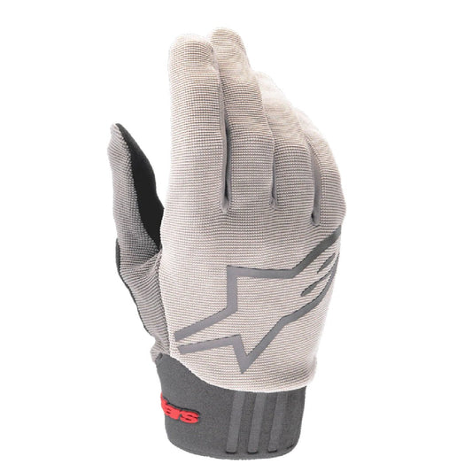 Alpinestars A-Dura Full Finger MTB Cycling Gloves-Light Gray