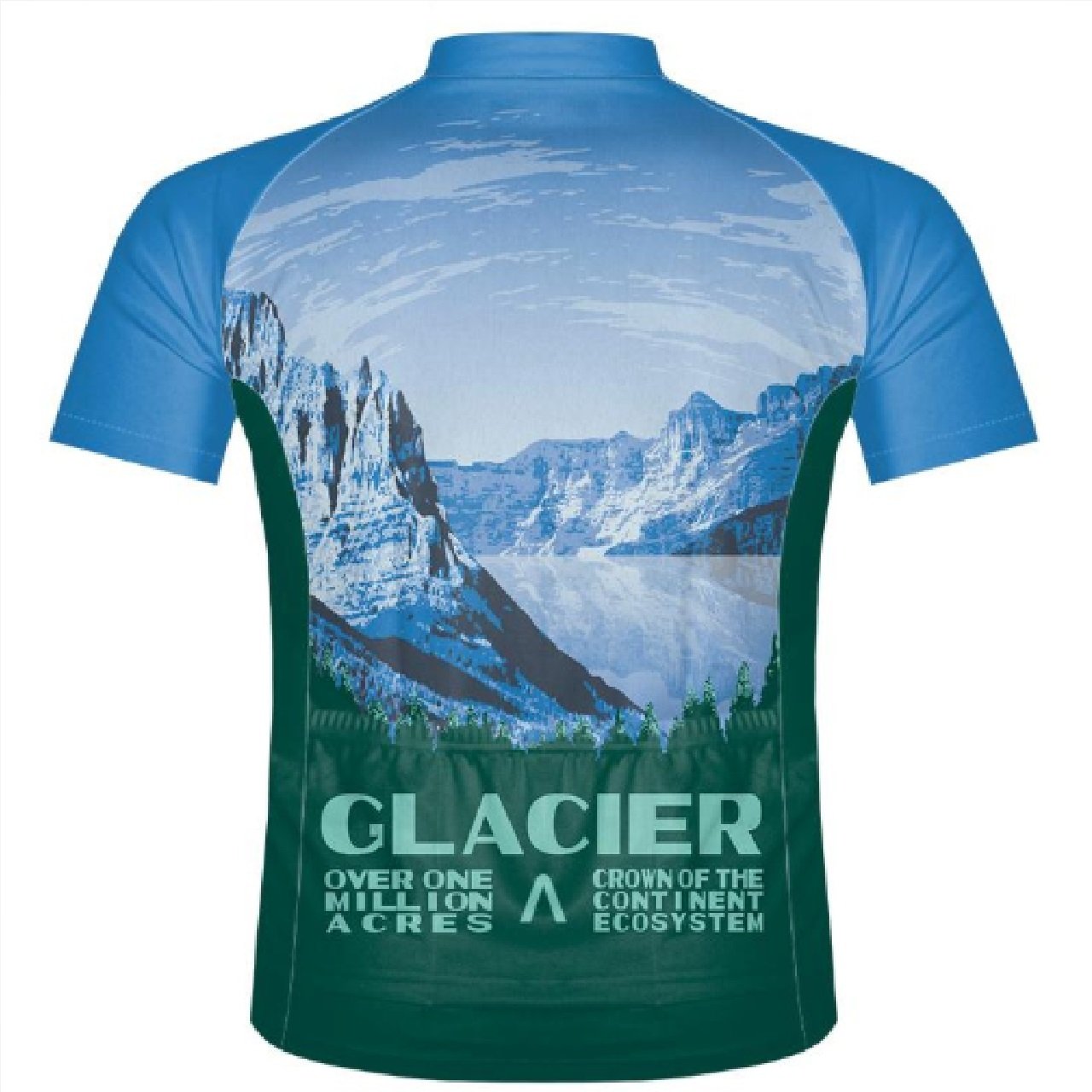 Primal Wear Glacier National Park Full Zip women's Cycling Jersey -XL  Bm1
