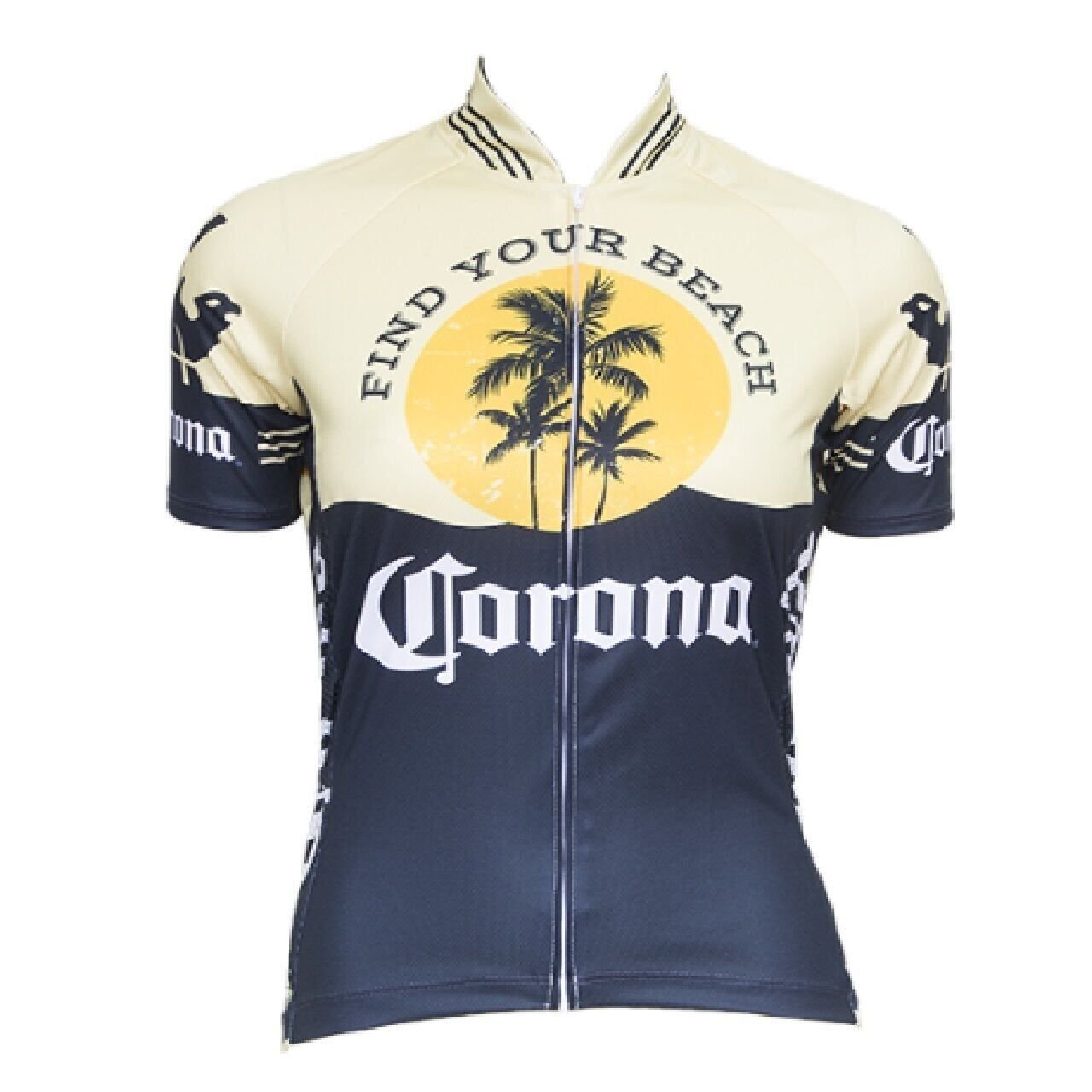 Retro Vintage Corona Cycling Jersey Look, Women's XL, full zip short sleeve
