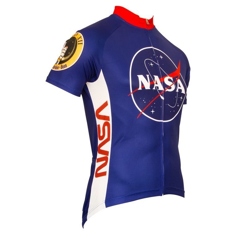 Retro NASA Logo Cycling JERSEY MEN'S Red/white/blue full zip Men's Small