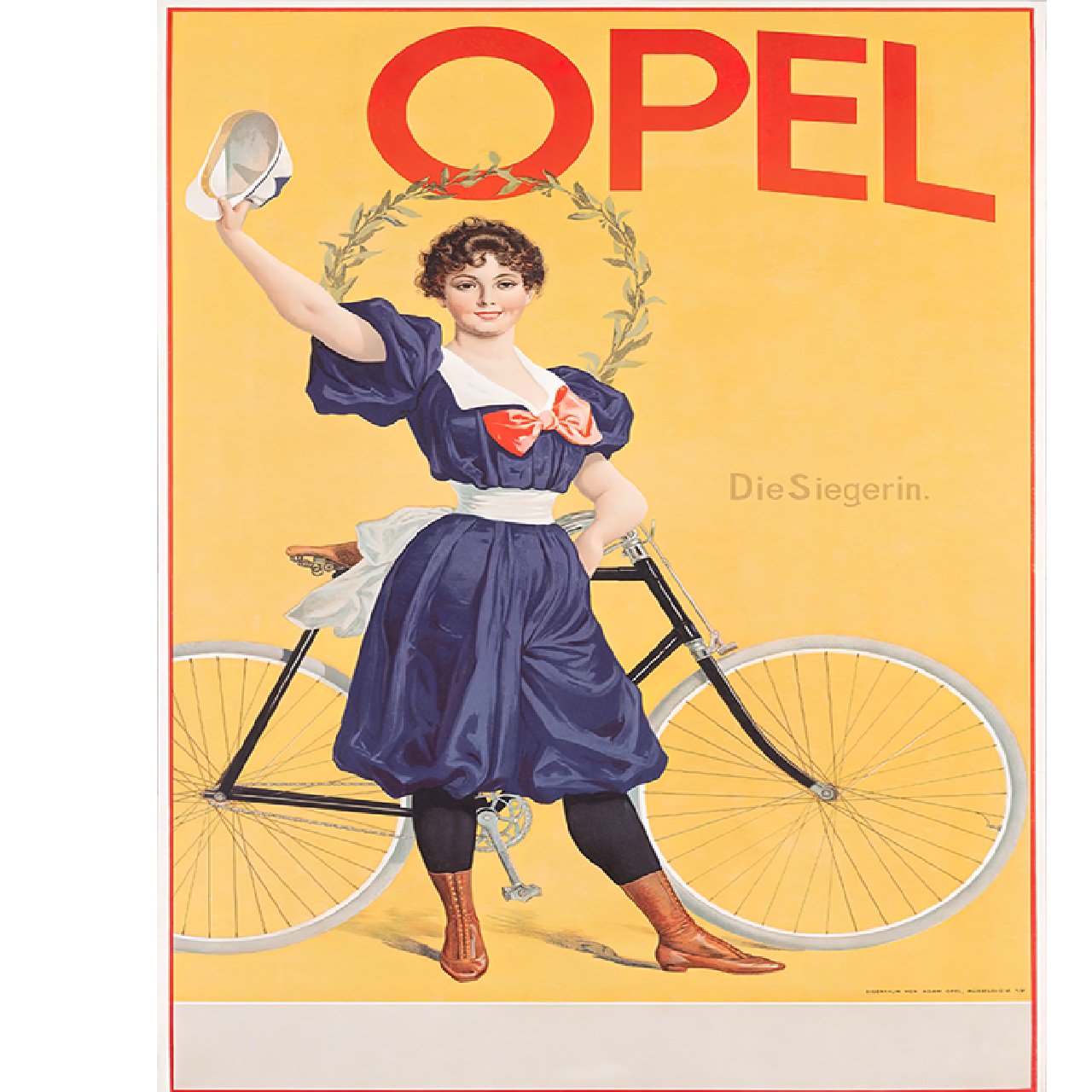 Opal Vintage Bicycle Potter Cycling Art Opel