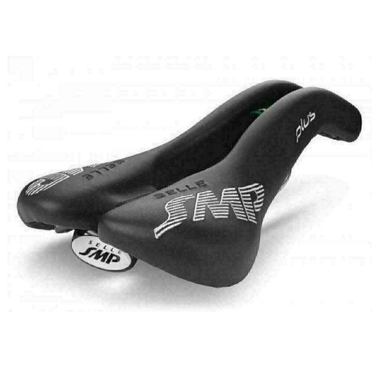 Selle SMP Plus Bike Saddle MTB or Road Bike Seat Black Leather