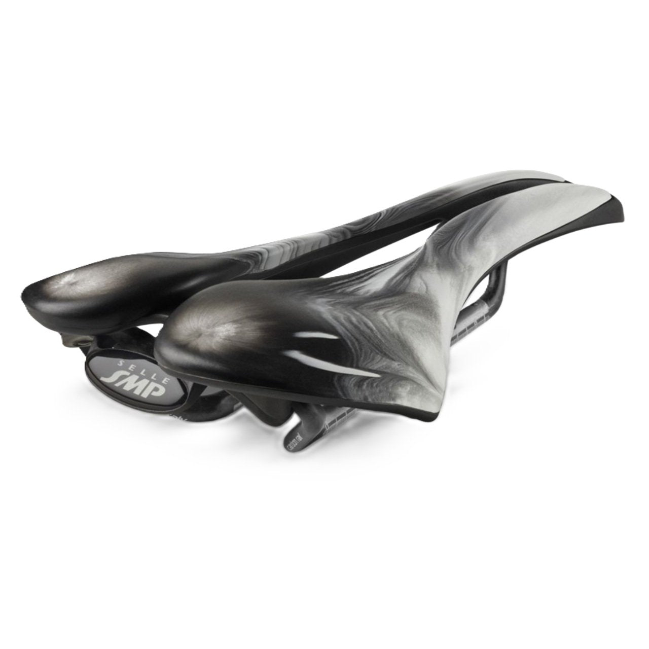 Selle SMP EVO 30C Carbon Rail Bike Saddle Lightweight Liquid Stone Black/White