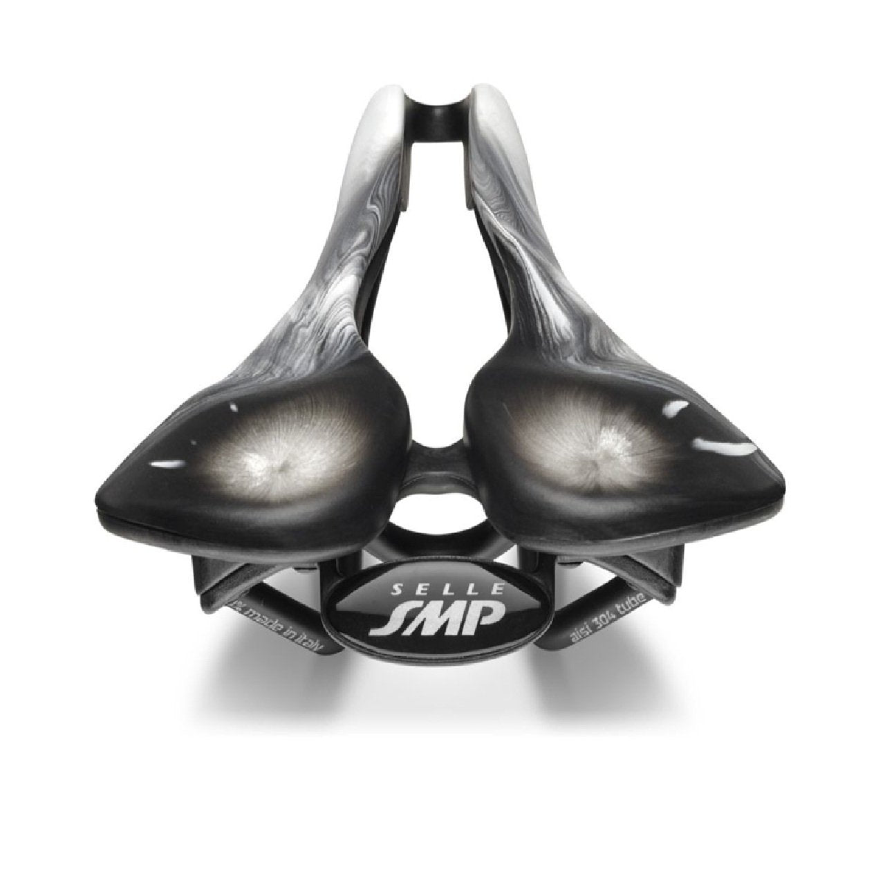 Selle SMP EVO 30C  Bike Saddle - Steel Rails, Liquid Stone White/Black