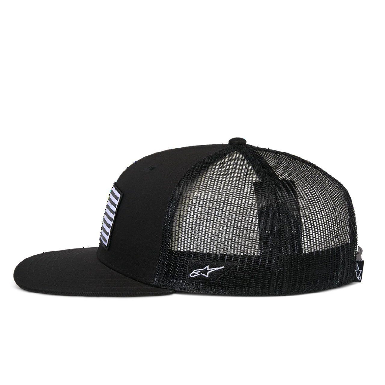 Alpinestars Flag Flat Trucker Hat Adjustable Black