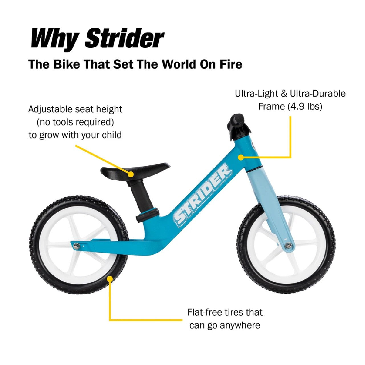 Strider 12 Comp Learn to Ride Kids Bike-Purple