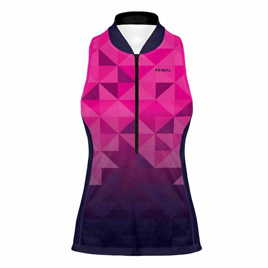 Primal Wear Trimotif Purple Women's Racerback Sleeveless Cycling Jersey -Small
