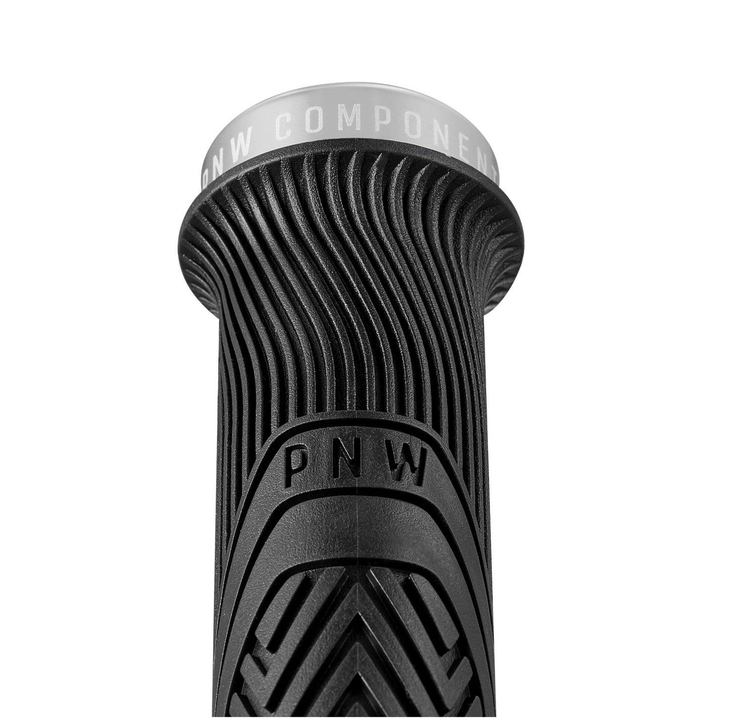 PNW Loam Recycled MTB Mountain Bike Grips Caviar Black/Silver -XL