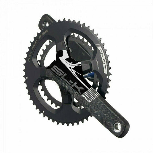 FSA SL-K LIGHT Carbon Road Crankset | ABS 34/50T 175mm BB386EVO Black