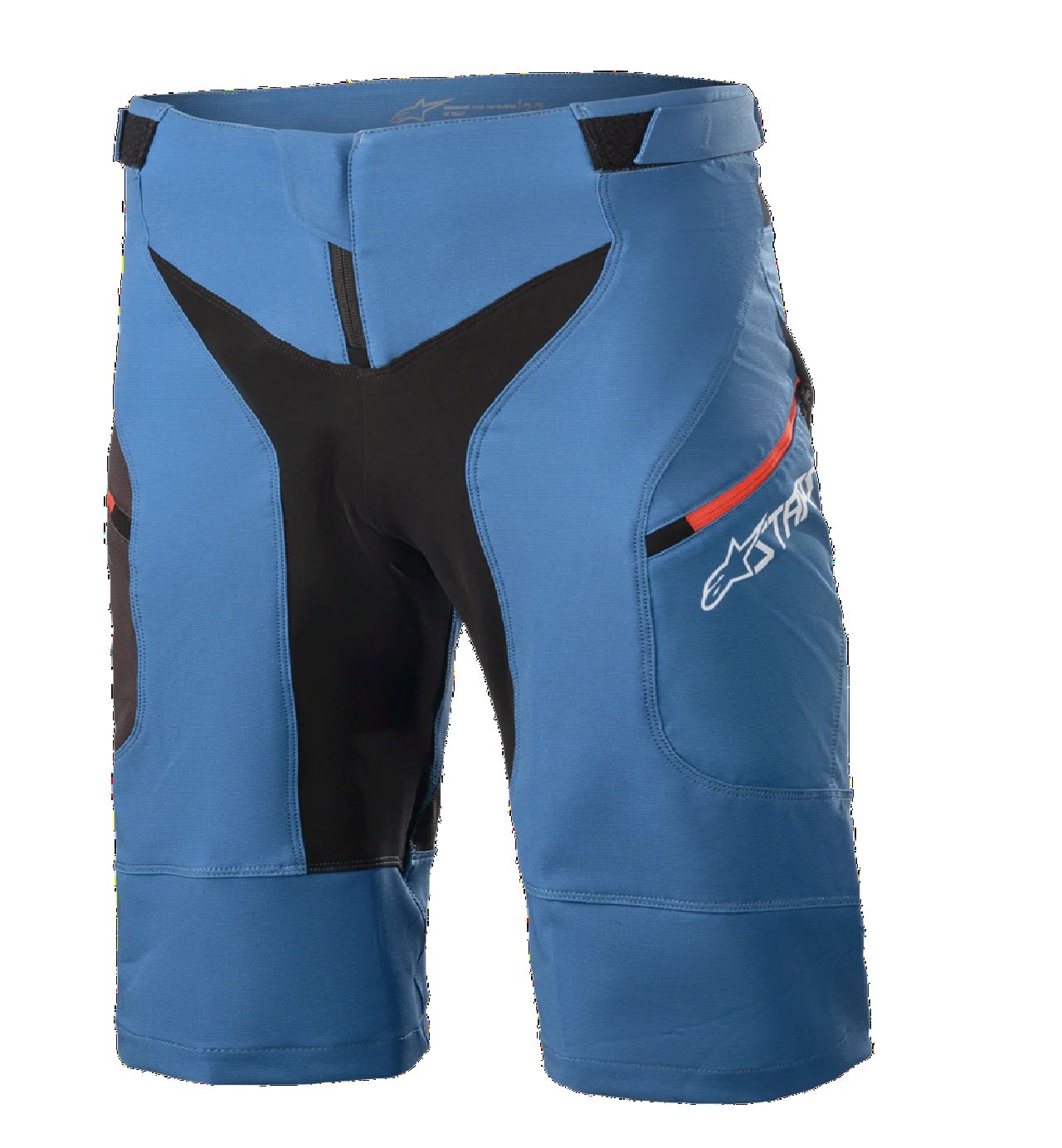 Alpinestars Drop 8.0 MTB Enduro Cycling Shorts - Mid Blue/Bright Red