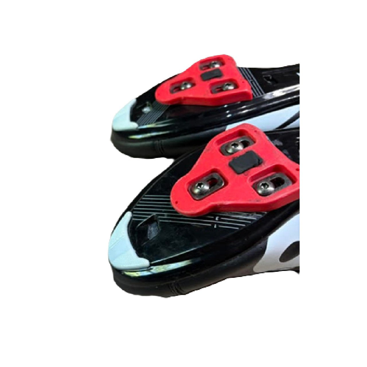 Peloton Indoor Cycling Shoes EU 41 (US 8M/10W) 3-Bolt Look Delta with Red Cleats - Black bm1
