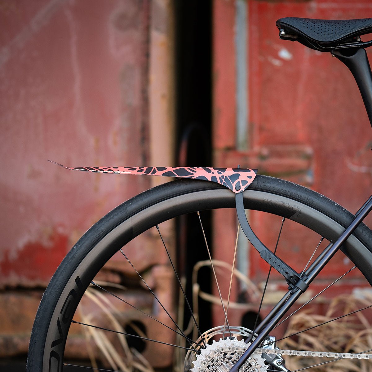 Ass Savers Win Wing 2 Road Rear Mudguard w/ Black Wishbone-Black Dots