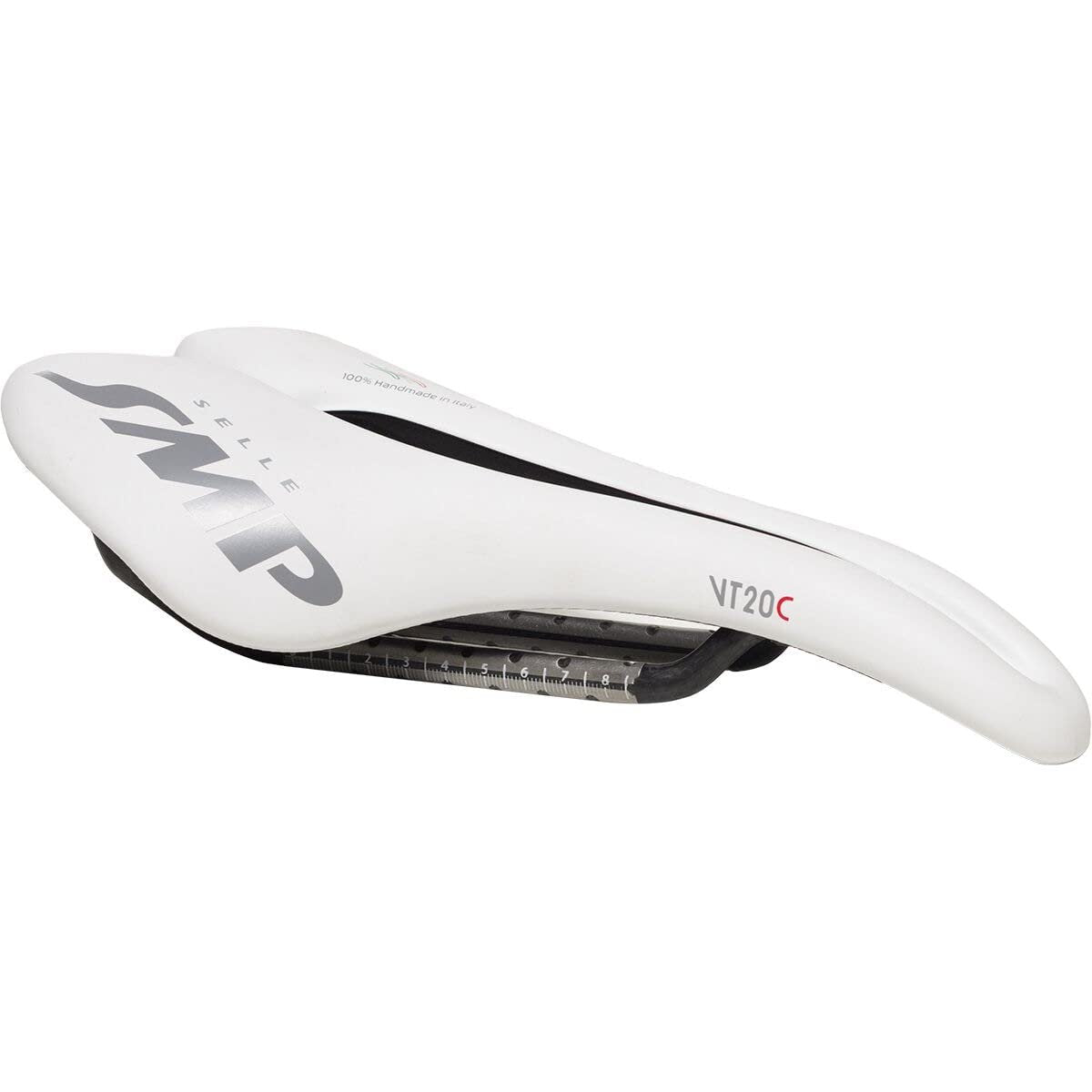 Selle SMP Vt20 C Carbon Rail bike Saddle White, 144mm W x 255mm L| Bike Seat