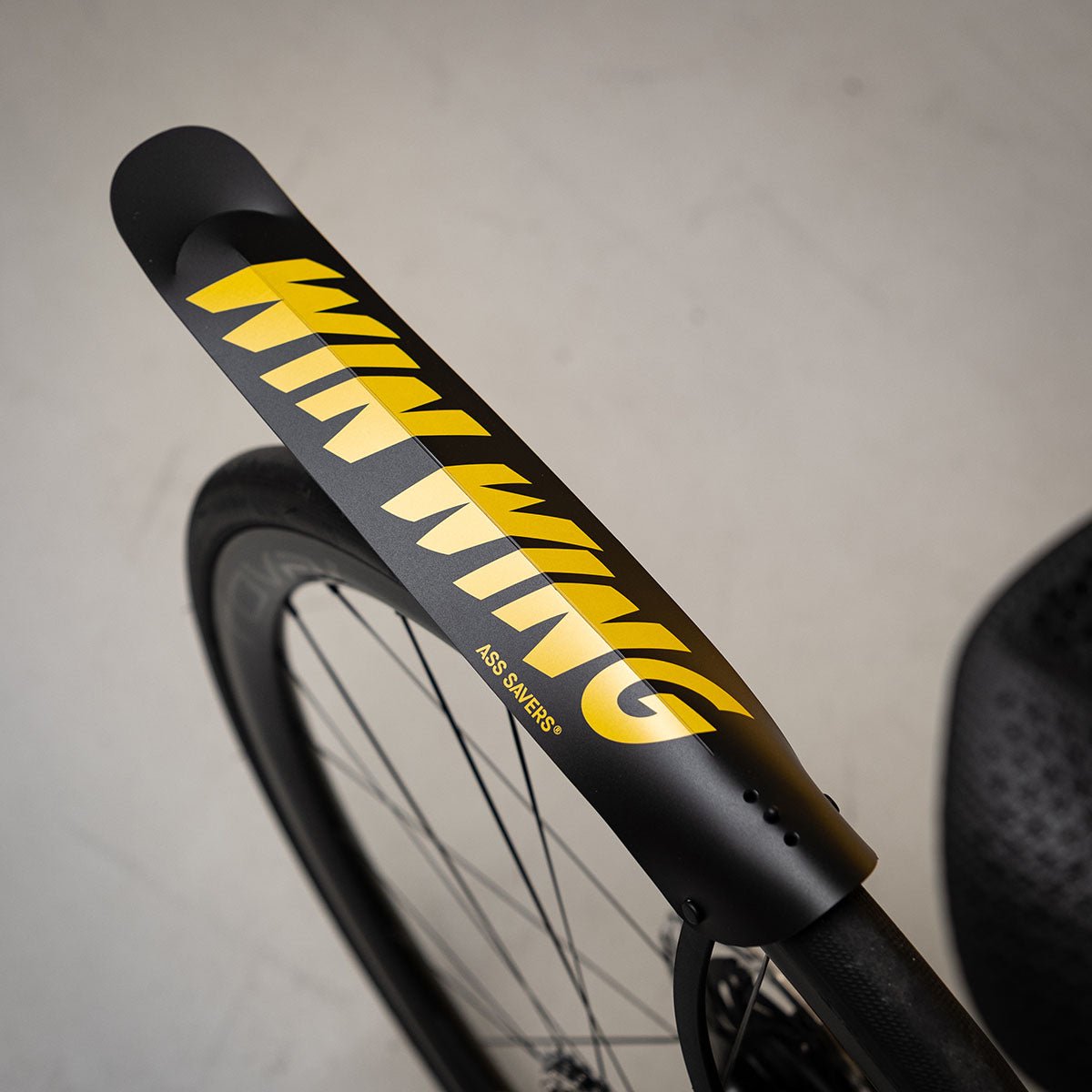 Ass Savers Win Wing 2 Road Rear Mudguard w/ Black Wishbone-Blue Dots