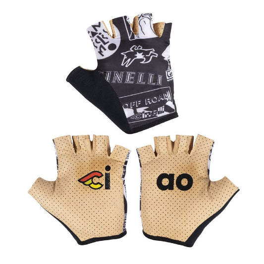 Cinelli Supercorsa Short Finger NO Padding Cycling Gloves B/W