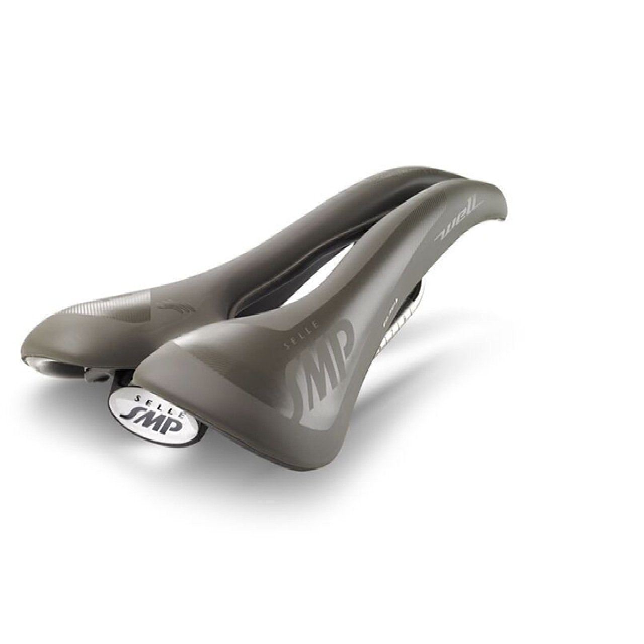 Selle Smp Well Gel Saddle Grey-Brown Gravel, 144Mm  Used BM1