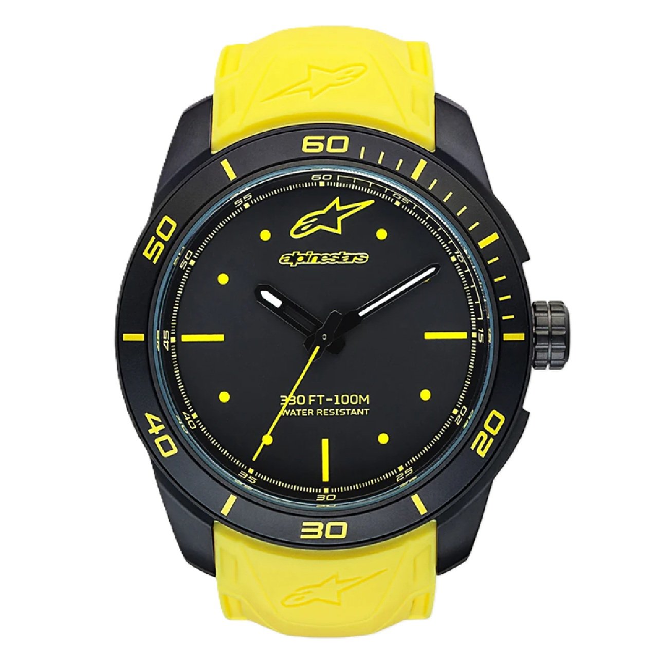 Alpinstars Tech Watch 3H 45mm Mototcross/MTB Sport Watch-Yellow