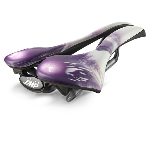 Selle SMP EVO 20C Carbon Rail Bike Saddle - Lightweight Liquid Stone Purple/White