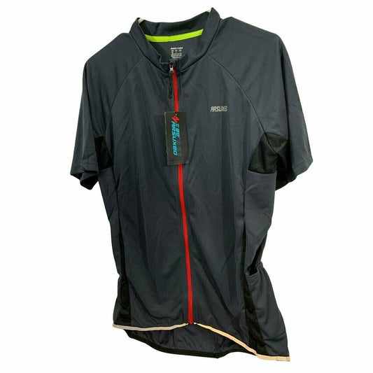 Cycling Jersey Arsuxeo Full Zip Short Sleeve Race Fit Men's US Large NWT