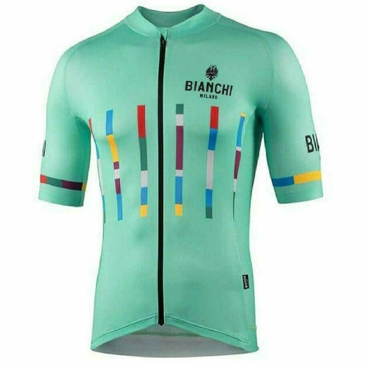 Nalini Bianchi Milano Fanaco Short Sleeve Celeste Cycling Jersey