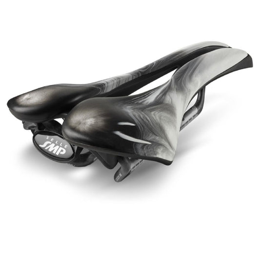 Selle SMP EVO 20C Carbon Rail Bike Saddle Lightweight Liquid Stone Black/White