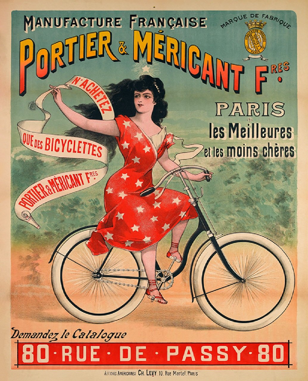 Portier & Mericant Cycling Poster Bicycle Art