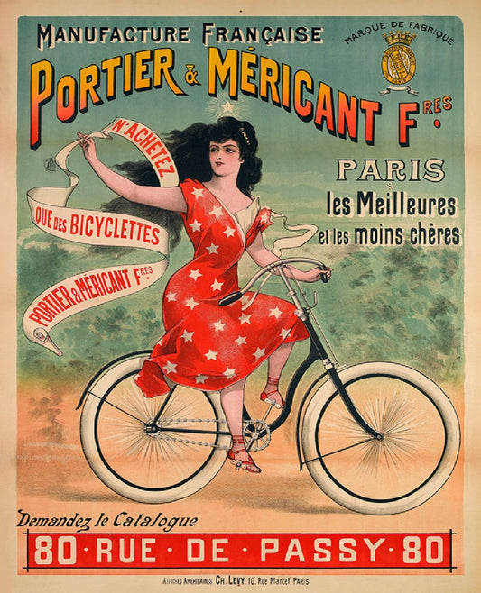 Portier & Mericant Cycling Poster Bicycle Art