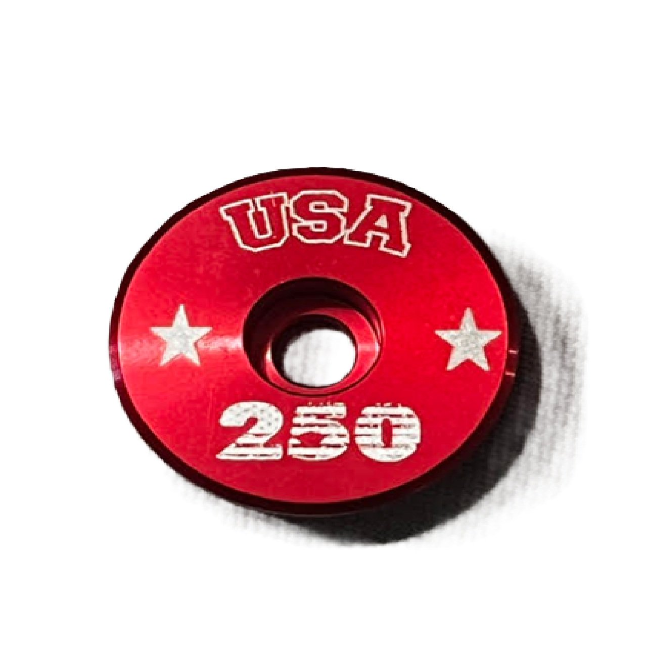 Makalu USA 250 Limited Edition Bicycle Stem Cap Red