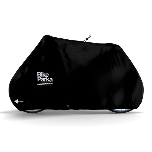 BikeParka Stash Bike Cover - Waterproof RipStop All Weather Bike Protection-Black